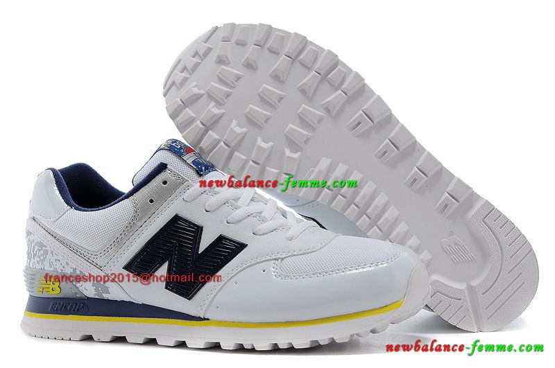 new balance 574 cuir blanc